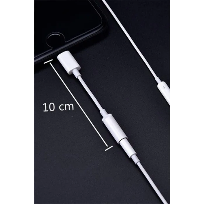 iPhone Lightning AUX Dönüştürücü, 3.5mm Kulaklık Çevirici Aparat, iPhone 7 8 X 11 12 13 14 Uyumlu