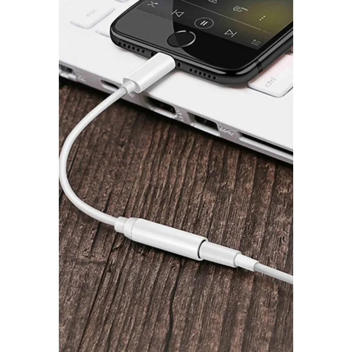 iPhone Lightning AUX Dönüştürücü, 3.5mm Kulaklık Çevirici Aparat, iPhone 7 8 X 11 12 13 14 Uyumlu