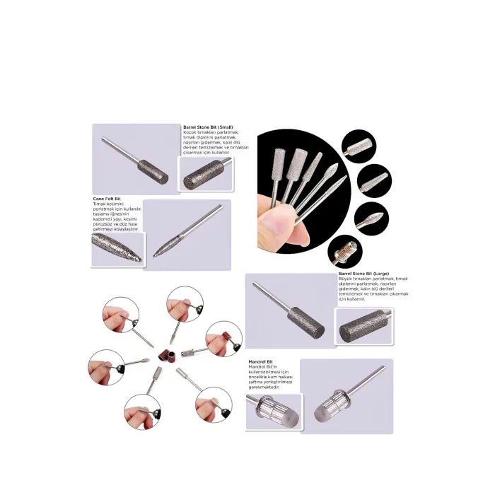 Profesyonel Nail Drill Tırnak Törpü Makinesi – 35.000 RPM | Dijital LED Ekran | Şarjlı | Süper Sessiz