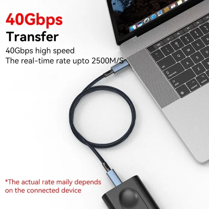 Usb 4.0 Thunderbolt 3/4 Uyumlu Usb-c If Sertifikalı 240w 40gbps 8k 60hz Uhd Hızlı Şarj, Data Ve Gör