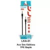 Aux Kablo 3.5Mm Oto Araç Ses Kablosu 1 Metre-Siyah