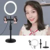 Çift Telefon Tutucu 12Cm Led Işık Stand Youtuber.Makyaj Set