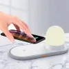 Kablosuz Wireless Şarj Cihazı+Gece Lambası-Beyaz