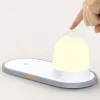 Kablosuz Wireless Şarj Cihazı+Gece Lambası-Beyaz