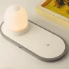 Kablosuz Wireless Şarj Cihazı+Gece Lambası-Beyaz