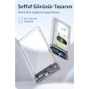 2.5  Harici Sabit Sürücü Muhafazası, 6Gbps USB C 3.1 Gen 2 - SATA III Aletsiz Şeffaf Harici Sabit Sürücü Kılıfı 7mm/UASP ile 9,5 mm 2,5 inç SSD HDD WD Toshiba Samsung PS4 PS5 ile uyumlu