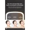 Led Işıklı Dokunmatik Makyaj Aynası Pembe Beyaz 3 Kademeli Işık Ayarlı 360° Döner Başlıklı Masaüstü Ayna Kare