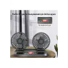 Ally F410 Usb Çift Başlıklı Araç Fanı Oto Vantilatör Fan 10w 2 Kademe Hız ayarı