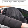 Araba Yan Cam Perdesi Sineklik Araç Oto Güneşlik Örtü Perde Kılıf Siyah
