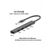 HB01 5In1 Type C Dönüştürücü Adaptör Hub Çoklayıcı SIYAH