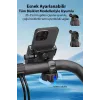 Ally Motosiklet Bisiklet Scooter İçin 360 Derece Dönebilen Gidon Bağlantılı Telefon Tutucu SIYAH