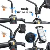 Motosiklet, Scooter, Bisiklet Uyumlu Ultra Sağlam Stabil Aynaya Takılan Motorsiklet Telefon Tutucu