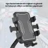 Motosiklet, Scooter, Bisiklet Uyumlu Ultra Sağlam Stabil Aynaya Takılan Motorsiklet Telefon Tutucu