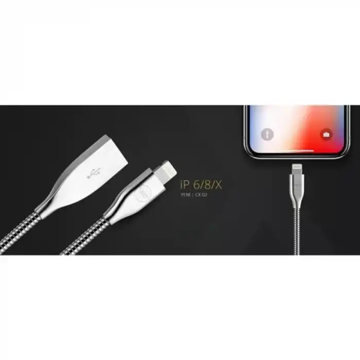 Type-C To Lightning Cx04 Metal Qc 3.0 Şarj Ve Data Kablosu Powerw (411869151)