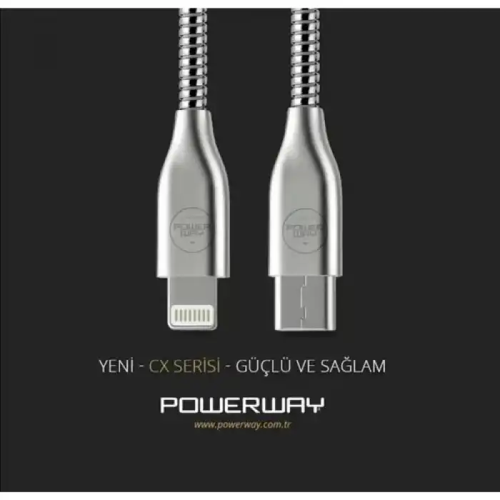 Type-C To Lightning Cx04 Metal Qc 3.0 Şarj Ve Data Kablosu Powerw (411869151)