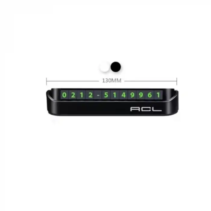 Acl Geçici Araç Park Numaratör Araç Park Telefon Numarası-Siyah