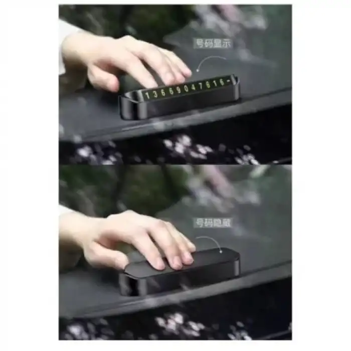 Acl Geçici Araç Park Numaratör Araç Park Telefon Numarası-Siyah