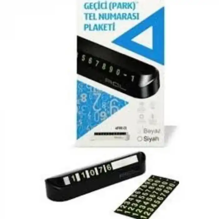 Acl Geçici Araç Park Numaratör Araç Park Telefon Numarası-Siyah