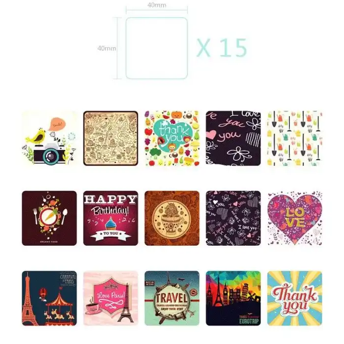 38 Adet Takım Retro Çıkartma