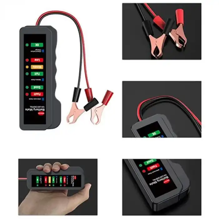 Akü ve Alternatör Kontrol Test Cihazı 12V Led Göstergeli