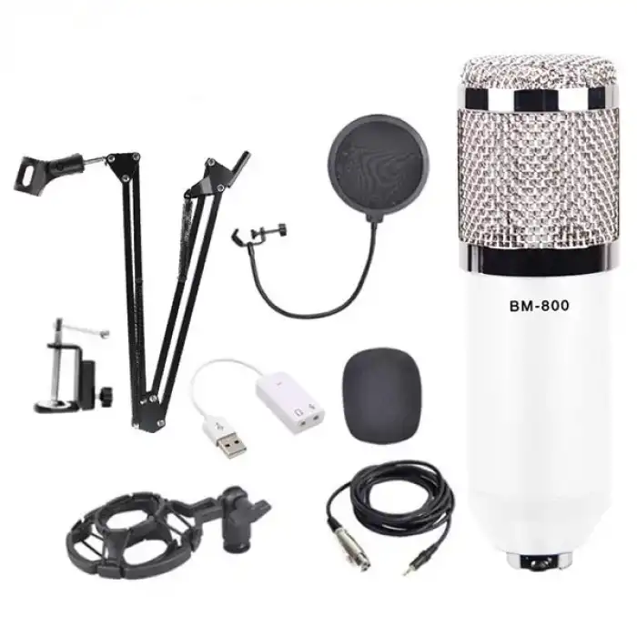 Stüdyo Kayıt Youtuber Mikrofonu Seti + Stand + Pop Fi