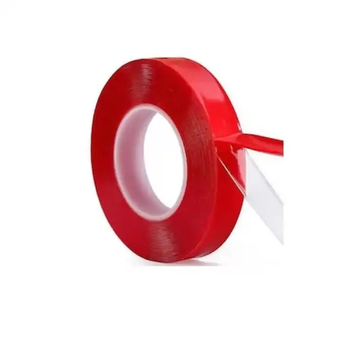 20mm Çift Tataflı Band Kırmızı Silikonlu Şeffaf