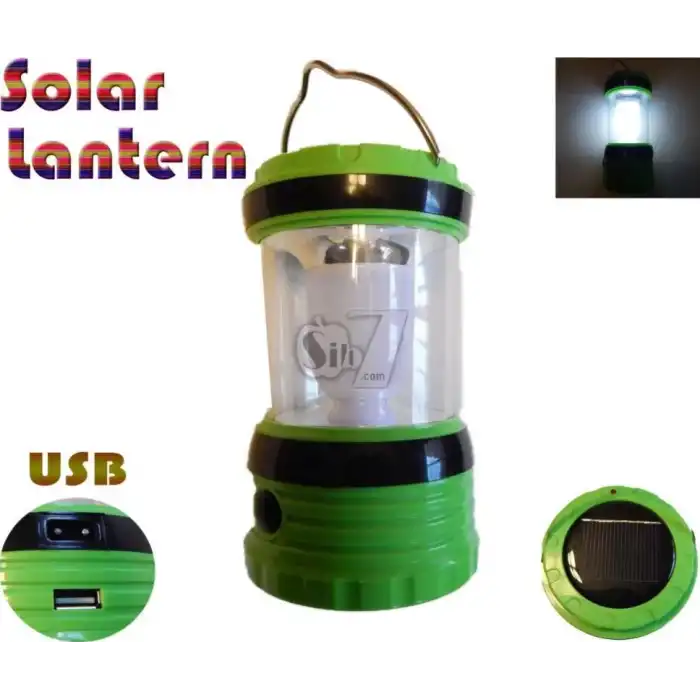 Solar Şarjlı Led Aydınlatmalı Kamp Lambası Işıldak Kt-602 Kırmızı