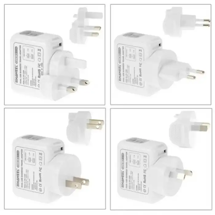 Haweel Universal Seyahat Şarj Adeptör Iphone Ve 1 Mikro Usb Şarj-Beyaz