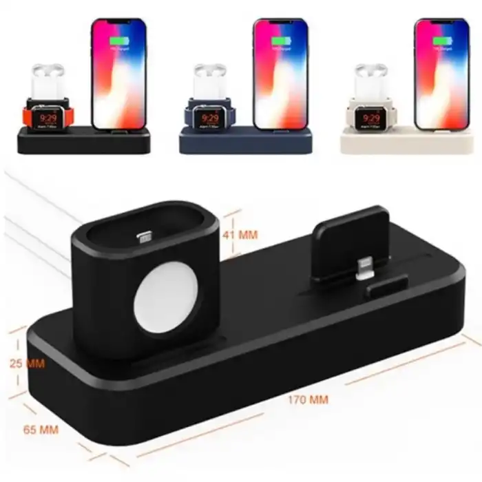 3In1 ihone+Iwatch+Ipods Silikon Şarj Standı Telefon Tutucu (502868842)