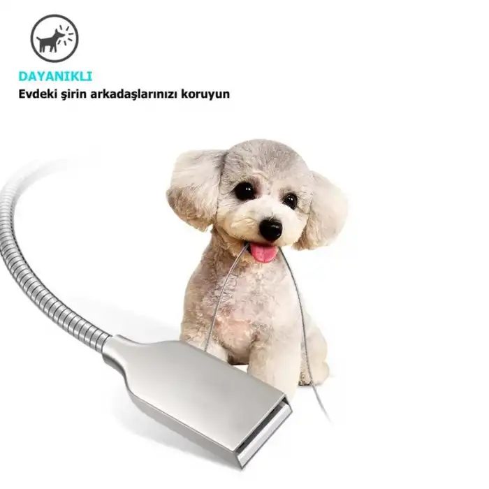 Usb Metal Hızlı Şarj Kablosu 3.1A Yaylı 1m