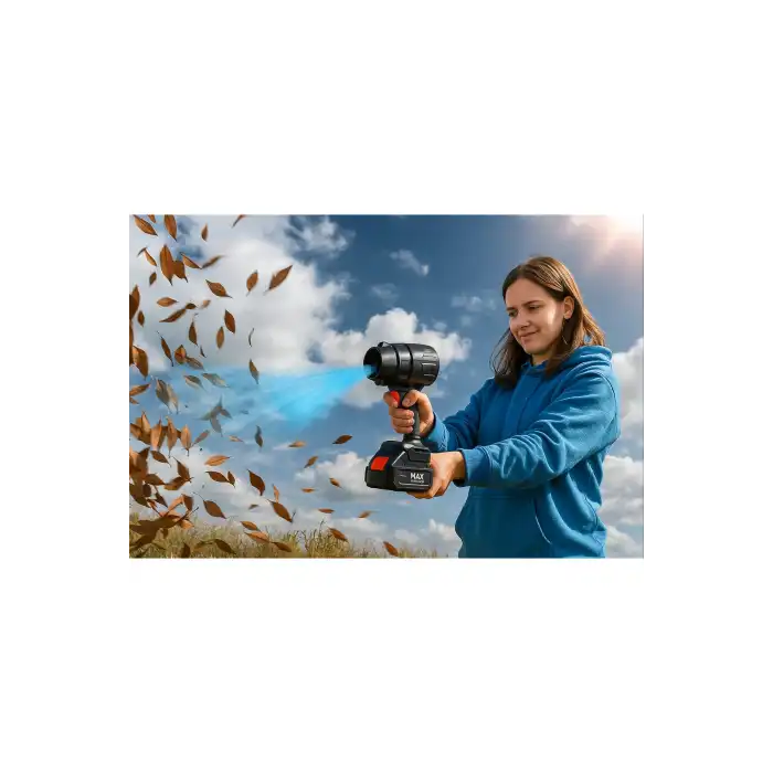 21V Kablosuz Hava Üfleyici 32.000RPM Turbo Fan 12.000mAh Batarya, Bahçe & Araç Kurutma Yaprak Üfleme