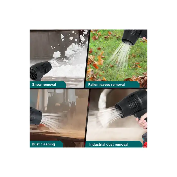 21V Kablosuz Hava Üfleyici 32.000RPM Turbo Fan 12.000mAh Batarya, Bahçe & Araç Kurutma Yaprak Üfleme
