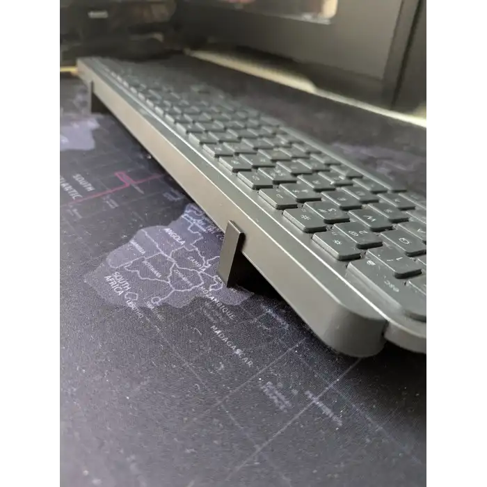 Logitech MX Keys Klavye İçin Ergonomik Yükseltici Stand Stant 3D Baskı Klavye Standı | Bilek Rahatlatıcı Stand