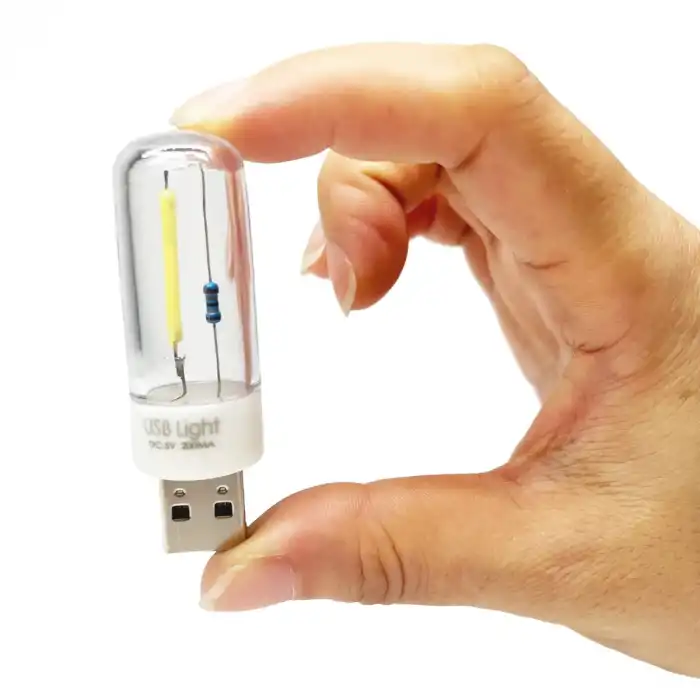 Retro USB LED Gece Lambası Retro 1W | Kamp, Okuma İçin Taşınabilir Güçlü Işık