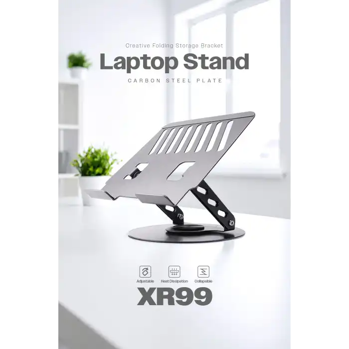 XR99 Yüksek Kalite Metal Ayarlı Laptop Macbook Uyumlu Notebook Tablet Tutucu Altlık Stand