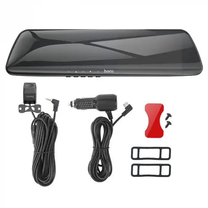 Hoco DV4 Araç Kamerası 4.5” LCD Dikiz Aynası | Ön & Arka Çift Kamera Full HD DVR