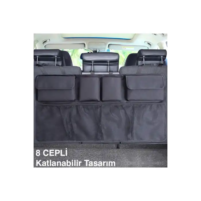 Araç Bagaj Düzenleme Organizer Araç Içi Oto Bagaj Eşya Düzenleme Çantası 8 Cepli 80x50