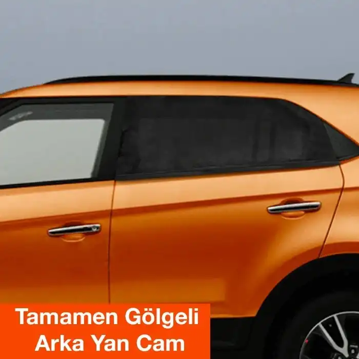 Araba Yan Cam Perdesi Sineklik Araç Oto Güneşlik Örtü Perde Kılıf Siyah