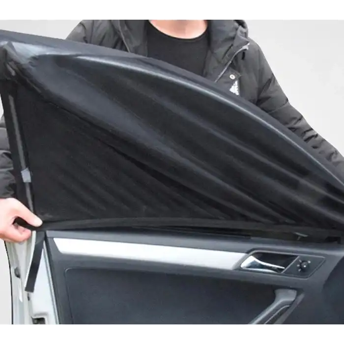 Araba Yan Cam Perdesi Sineklik Araç Oto Güneşlik Örtü Perde Kılıf Siyah