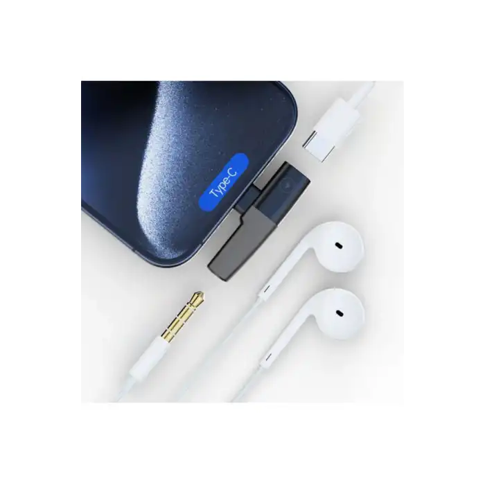 Mini 2in1 Type-c to 3.5mm Kulaklık + Type-c şarj Adaptöru Hızlı Şarj