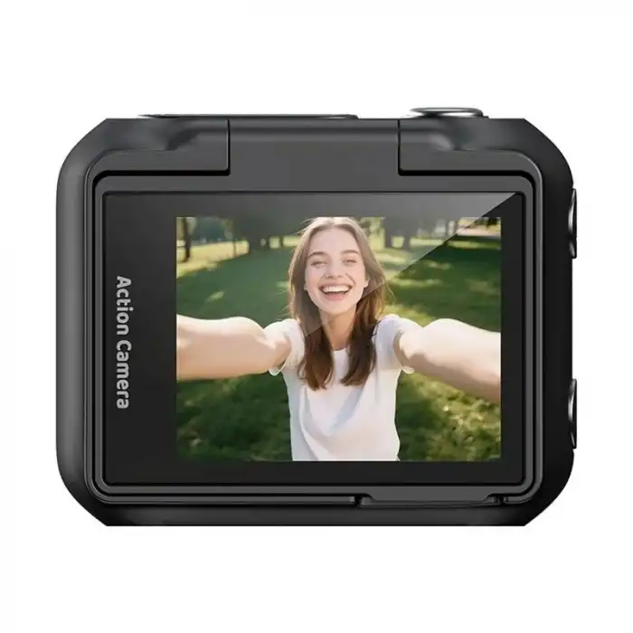 Spor ve Vlog Kamerası Manyetik Aksiyon Kamerası 2.0 Dönebilen Ekran, 1080p Wi-Fi ve Şarj Kutusu ile birlikte