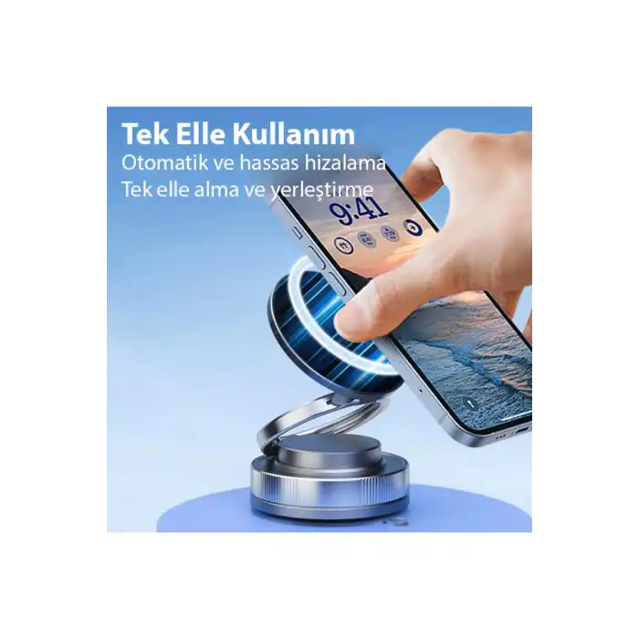 Ally Vakumlu Manyetik Telefon Tutucu Magsafe Uyumlu Araç Navigasyon Tutucu
