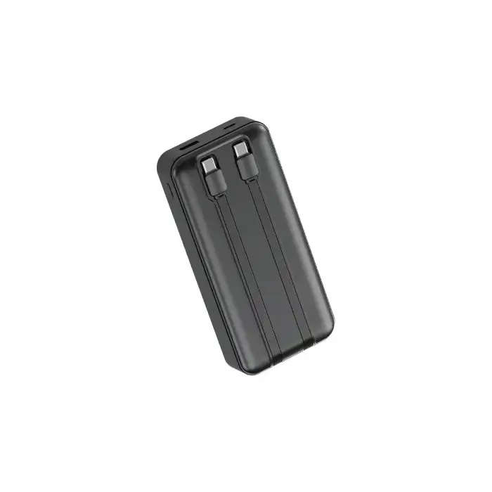 Dexim W4 20000mAh Powerbank 22.5W PD Hızlı Şarj 2x Type-C Kablolu LED Göstergeli Taşınabilir Şarj Cihazı