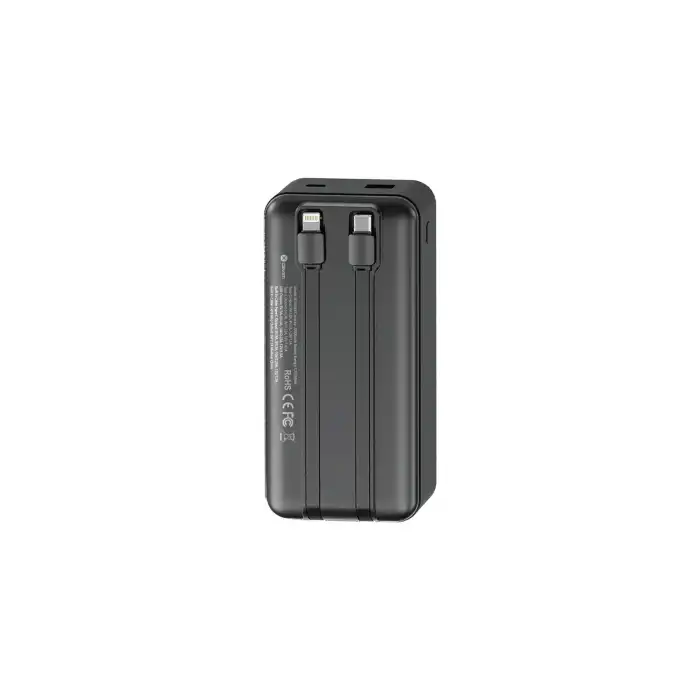Dexim W4 20000mAh Powerbank 22.5W PD Hızlı Şarj 2x Type-C Kablolu LED Göstergeli Taşınabilir Şarj Cihazı