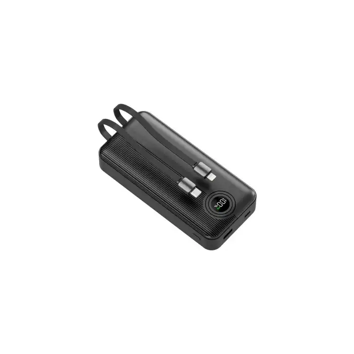 Dexim W4 20000mAh Powerbank 22.5W PD Hızlı Şarj 2x Type-C Kablolu LED Göstergeli Taşınabilir Şarj Cihazı