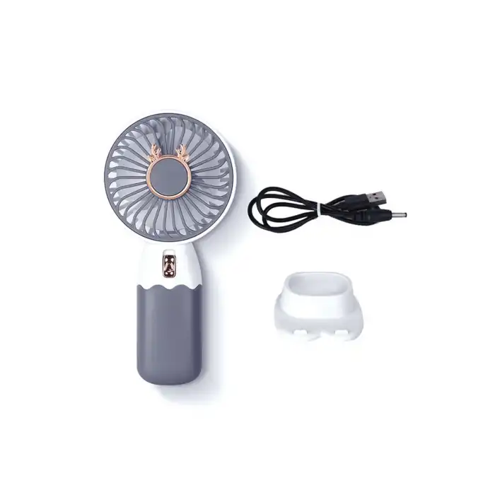 ZB088 Ev Ofis için Masaüstü Standlı USB Şarjlı El Fanı BEYAZ