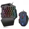 Hxsj J50 Tek El Oyuncu Kablolu Q Klavye Mouse Seti