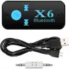 X6 Bluetooth Müzik Alıcısı 3.5 mm AUX Adaptör Araç Kiti 3in1