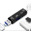 Smart OTG 3 In 1 Type-C ve Micro Usb TF Card Reader Çevirici