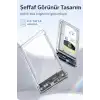 2.5  Harici Sabit Sürücü Muhafazası, 6Gbps USB C 3.1 Gen 2 - SATA III Aletsiz Şeffaf Harici Sabit Sürücü Kılıfı 7mm/UASP ile 9,5 mm 2,5 inç SSD HDD WD Toshiba Samsung PS4 PS5 ile uyumlu